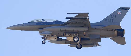 General Dynamics F-16D Block 52P Fighting Falcon 92-3926 of the 422nd Test and Evaluation Squadron Green Bats